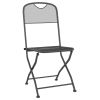 Folding Patio Chairs 4 pcs Expanded Metal Mesh Anthracite - Anthracite