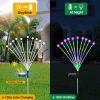 2Pcs Solar Firefly Lights Swaying Decorative Pathway Stake Lamp IP65 Waterproof Landscape Patio Yard Night Light - Colorful