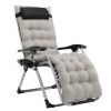 Infinity Zero Gravity Chair with Pad, Patio Chairs with Pillow and Utility Tray Adjustable Folding Recliner for Deck,Patio,Beach,Yard,Grey - as pictur