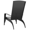 Patio Adirondack Chair Black Poly Rattan - Black