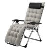 Infinity Zero Gravity Chair with Pad, Patio Chairs with Pillow and Utility Tray Adjustable Folding Recliner for Deck,Patio,Beach,Yard,Grey - as pictur