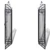 Ornamental Garden Gate Wrought Iron 4'x8"x4' 5" - Black