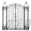 Ornamental Garden Gate Wrought Iron 4'x8"x4' 5" - Black