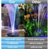 18/16/13cm Solar Water Fountain Colorful Fountain Floating Solar Powered Pool Pond Waterfall Fountain Pump Garden Outdoor Decor - 13cm no led - China