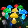 Solar Mushroom Light; Multi-Color Changing LED Outdoor Flowers Garden Courtyard Yard Patio Outside Christmas Holiday Decor; LED Lights - Solar 8 Light