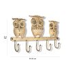 WILLART Handmade and Hand Painted Antique Owl Shape Metal Wall Hanging Antique 5 Key Storage Hooks Key Holder Coat Hanger for Home D√©cor Wall D√©cor