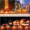 12/24pcs Halloween Pumpkin Candle Light Pumpkin Lantern Lamp Ornaments Ghost Festival Props Halloween Party Supplies Home Decor - 12pcs Type B - China