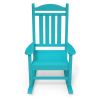 Outdoor Rocking Chairs All-Weather Resistant HDPE Poly Wood Resin Plastic, Humidity-Proof, Porch, Deck, Garden, Lawn, Backyard, Fire Pit, Garden Glide