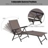 Outdoor Patio Pool Adjustable Fashion Simple Stlye Chaise Lounge - Tan - Chaise Lounge