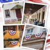 1.5X3ftAmerican Pleated Fan Flag 2pcs - LA01