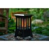 Solar Patio Lantern Bug Zapper,Acre Coverage, Led Flame Effect, Black,1 Pack - Black