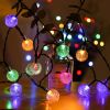 8 Modes Solar String Lights Outdoor LED Crystal Globe Light Waterproof Fairy Lights Garlands For Christmas Party Outdoor Decor - Warm - 5M 2 Modes 20l