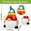 1pc Garden Rainbow Gnome Resin Statue, Faceless Doll Figure Miniature Decoration For Lawn Home Indoor Outdoor Patio Yard Garden Lawn Porch Decor - Col