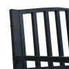 Patio Bench 49.2" Black Steel - Black