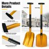 Home Multi Functions Adjustable Aluminum Snow Shovel With Anti-Skid Handle - Gold - Snow Shovels