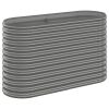 Patio Raised Bed Powder-coated Steel 44.9"x15.7"x26.8" Gray - Gray