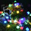 8 Modes Solar String Lights Outdoor LED Crystal Globe Light Waterproof Fairy Lights Garlands For Christmas Party Outdoor Decor - Warm - 5M 2 Modes 20l