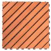 Outdoor Patio 12-Diagonal Slat Eucalyptus Interlocking Deck Tile (Set of 10 Tiles) - as Pic