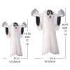 2 Pieces Halloween Hanging Ghost Flying Ghost Ornament for Tree Window Patio Lawn Garden Party Decor - White