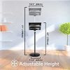 Simple Deluxe Standing Heater Patio Outdoor Balcony, Courtyard with Overheat Protection, 750W/1500W, Large - as Pic