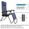 Infinity Zero Gravity Chair Pack 2, Outdoor Lounge Patio Chairs with Pillow and Utility Tray Adjustable Folding Recliner for Deck,Patio,Beach,Yard, Bl