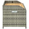 Patio Storage Bench 47.2" Poly Rattan Gray - Grey