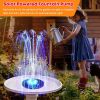 18/16/13cm Solar Water Fountain Colorful Fountain Floating Solar Powered Pool Pond Waterfall Fountain Pump Garden Outdoor Decor - 18cm warm led - Chin