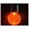 Garden Cracked Glass Ball Hanging Solar Lights with Handle and Clip - Multi-Color