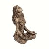 1pc Mother Earth Gaia Sitting Lotus Pose Mini Mother Earth Gaia Statue, Resin Craft Gaia Goddess Statue, Suitable For Outdoor Garden Patio Porch Balco