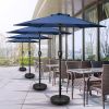 Simple Deluxe 7.5' Patio Outdoor Table Market Yard Umbrella with Push Button Tilt/Crank, 6 Sturdy Ribs for Garden, Deck, Backyard, Pool, 7.5ft, Blue -