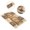 3PCS Outdoor Folding Picnic Table Bench Set, Portable Patio Dining Table Set with Wooden Top & Steel Frame - picture