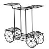 Artisasset Garden Cart Stand & Flower Pot Plant Holder Display Rack, 6 Tiers, Parisian Style - Perfect for Home, Garden, Patio Black RT - Black