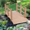 Arch Bridge Small Wooden Bridge Courtyard Outdoor Anticorrosive Wood Landscape Bridge Burlywood - as picture