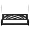 Patio Swing Bench 49.2" Steel and Plastic Black - Black