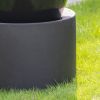 19.5x19.5x32.5" Heavy Outdoor Cement Fountain Black, Cute Unique Urn Design Water feature For Home Garden, Lawn, Deck & Patio - as Pic