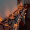 6 Ft 54 LED Halloween Willow Vine Twig 18 LED Pumpkins & Spiders, 36 Orange & Purple Halloween Lights Waterproof Battery Operated Garland Halloween Sc