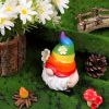 1pc Garden Rainbow Gnome Resin Statue, Faceless Doll Figure Miniature Decoration For Lawn Home Indoor Outdoor Patio Yard Garden Lawn Porch Decor - Col