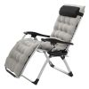 Infinity Zero Gravity Chair with Pad, Patio Chairs with Pillow and Utility Tray Adjustable Folding Recliner for Deck,Patio,Beach,Yard,Grey - as pictur