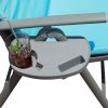 Outdoor Lightweight Folding Chaise Lounge Chair For Patio Lawn Beach Pool Side Sunbathing - Blue