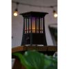 Solar Patio Lantern Bug Zapper,Acre Coverage, Led Flame Effect, Black,1 Pack - Black