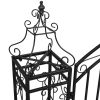 Ornamental Garden Gate Wrought Iron 4'x8"x4' 5" - Black