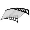 40"x40" Back Door Canopy Polycarbonate Window Door Awning Outdoor Patio Shelter - Gray