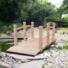 Arch Bridge Small Wooden Bridge Courtyard Outdoor Anticorrosive Wood Landscape Bridge Burlywood - as picture