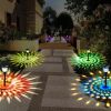 Solar Outdoor Lights New Garden Lamps Powered Waterproof Landscape Path for Yard Backyard Lawn Patio Decorative LED Lighting - Upgrade 2 RGB