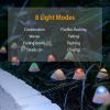 Solar Mushroom Lights Outdoor Decoration Light 10 LED Lights Stake Light Yard Patio Lawn Garden Festival Light - Mushroom