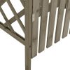 Pergola with Gate 45.7"x15.7"x80.3" Gray Solid Firwood - Grey