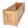 32w x 11d x 12h Planter Box with Trellis Privacy Screen Set