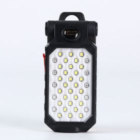 Folding USB Rechargeable COB Work Light Portable LED Flashlight Adjustable Waterproof Camping Lantern Magnet Design With Power Display (Option: W598B Builtin battery with U)