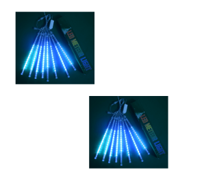 Wasserdichte LED Meteorschauer Regen Lichter 30 cm 50 cm 8 Rohre 100-240 V Eiszapfen Schnee Regentropfen Outdoor licht mit EU Netzteil (Option: Blue-EU 50cm 2pc)