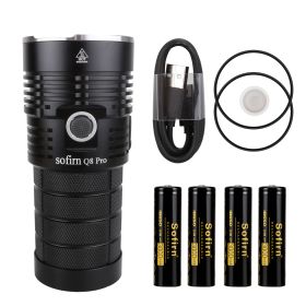 Strong Light Flashlight 18650C Port Direct Charge (Option: 6500k with battery)